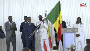 CAN 2023-Sénégal: cérémonie de remise du drapeau aux Lions de la Teranga